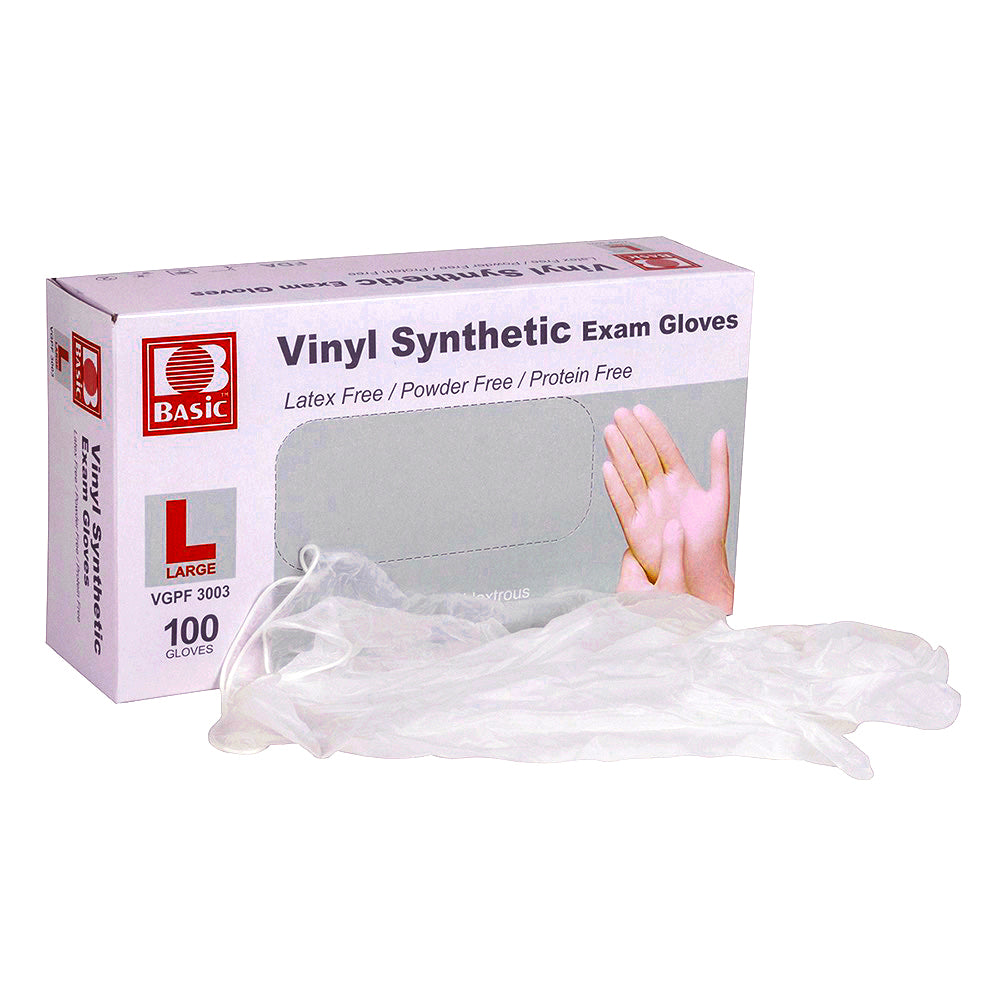 Vinyl Synthetic Exam Gloves (100 gloves) – Minimum and Maximum