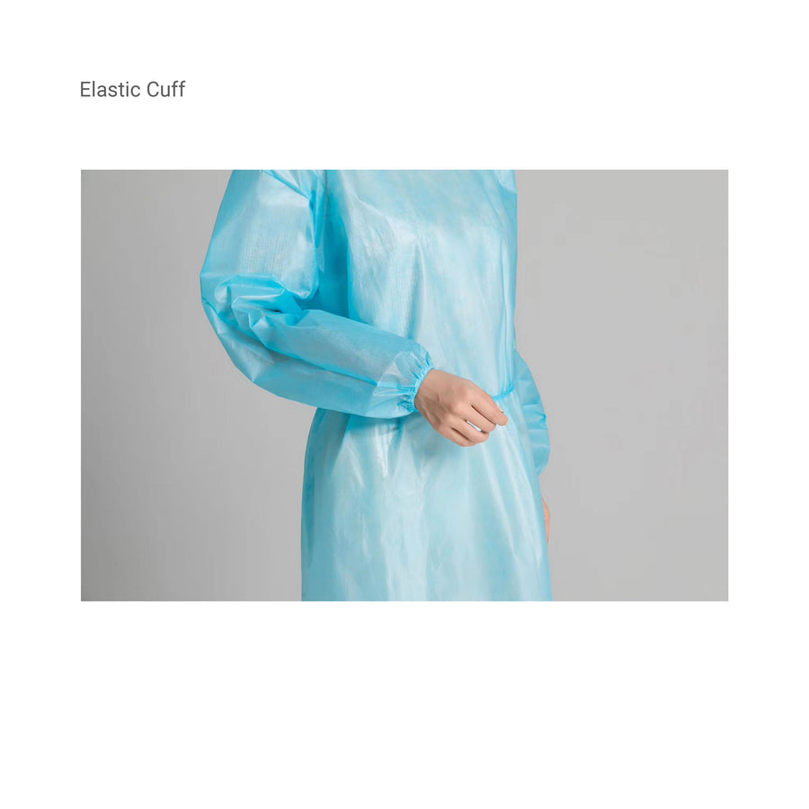 Level 2 Disposable Isolation Gown (10 pcs) - Elastic Cuff