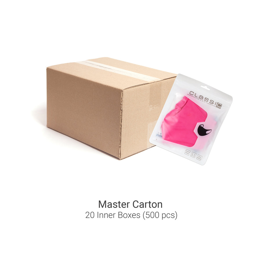 100% Cotton 3-Layer Face Mask - Reusable & Washable Pink Bulk