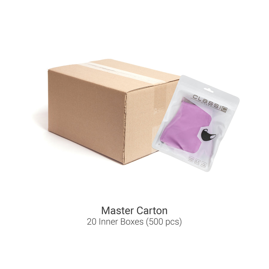 100% Cotton 3-Layer Face Mask - Reusable & Washable Purple Bulk